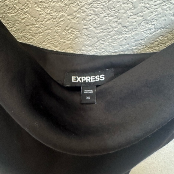 Express satin cowl midi Black Slip Dress - Picture 5 of 6